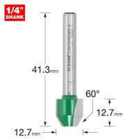 Trend C047AX1/4TC Combi Trimmer A=60 12mm Dia £26.04